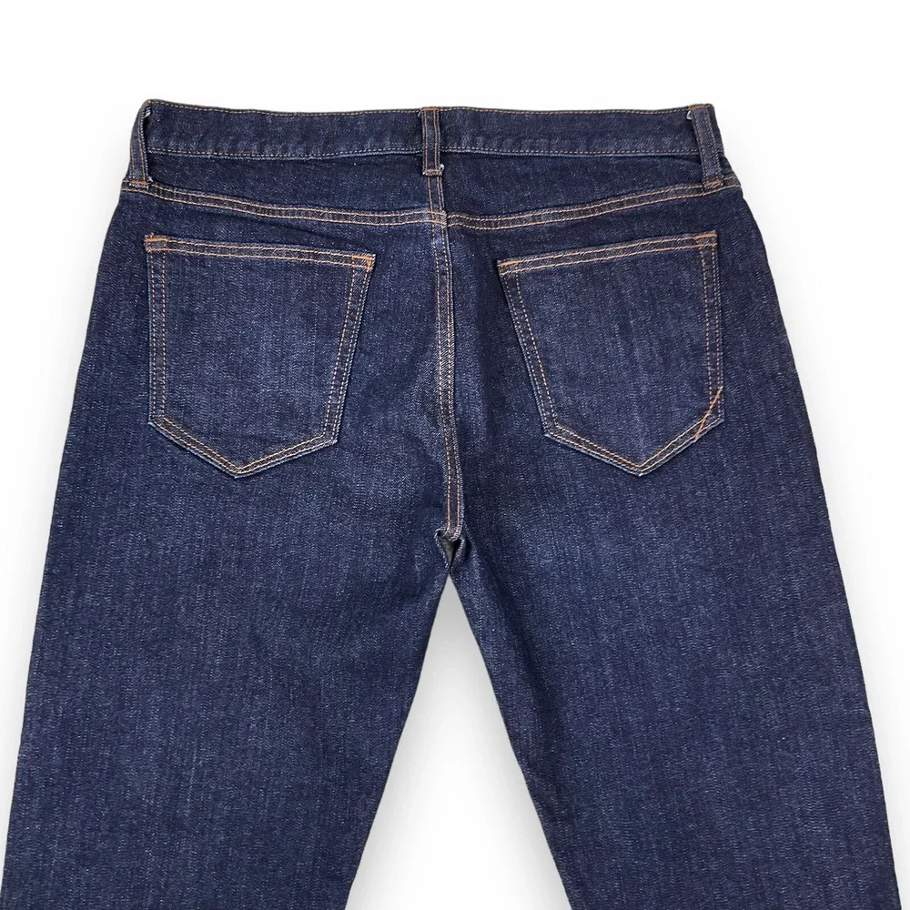 Banana Republic Jeans Men 33x30 (ACTUAL 34x27.5) Dark Blue Straight Fit Denim